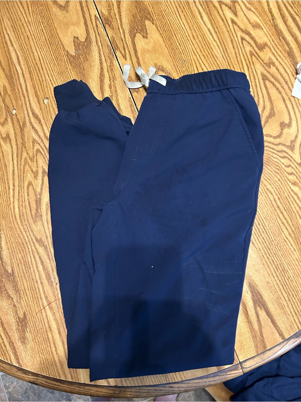 Navy fig scrub pants